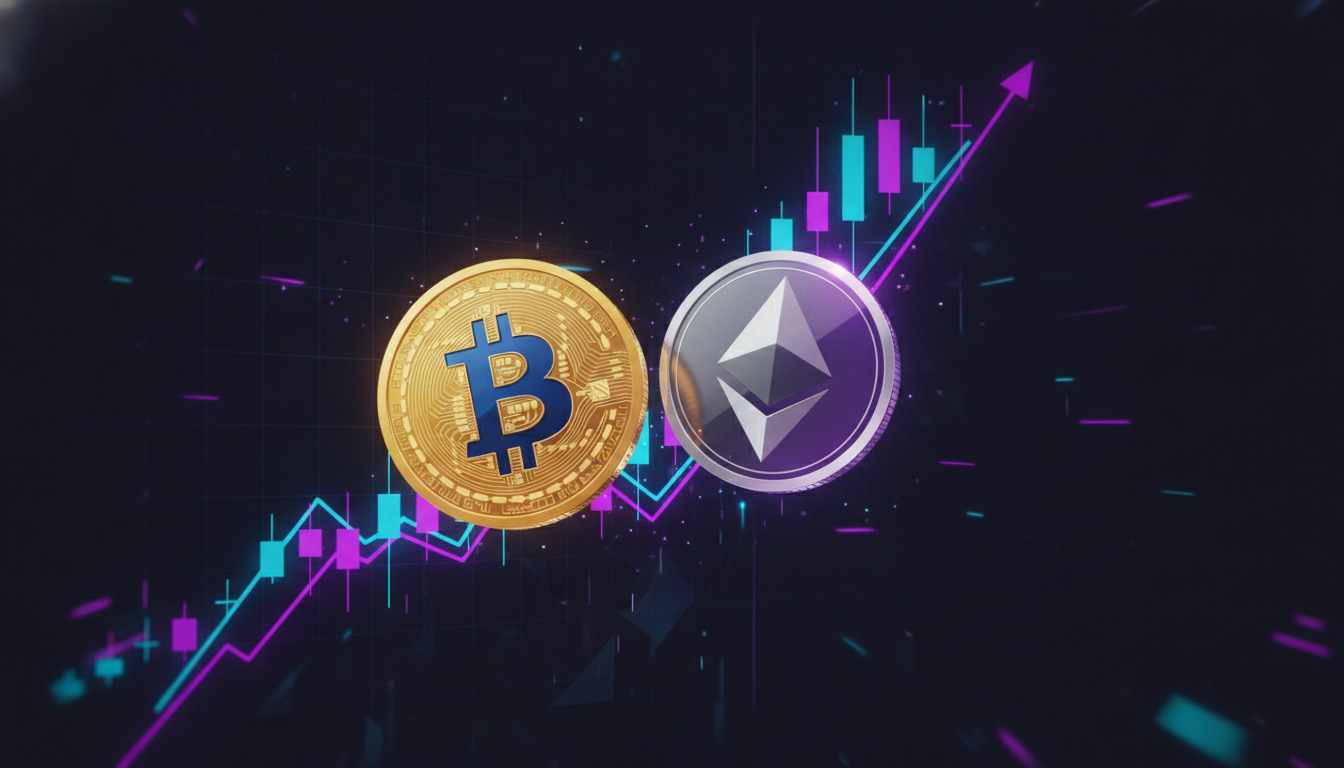 Cryptocurrency CFD trading illustration